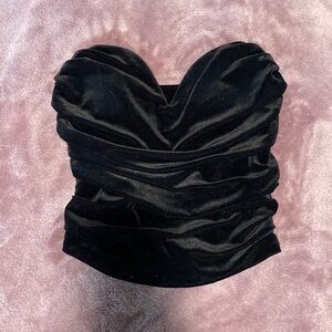 Strapless Velvet Top